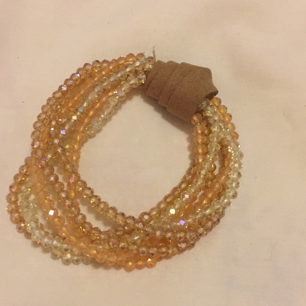 Multiple Strand Beaded Elastic Bracelet!